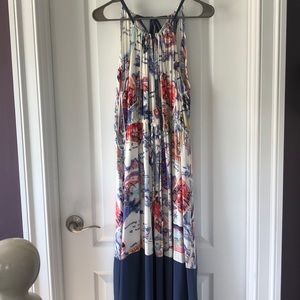 Peter Som Halter Maxi Dress With Map Design